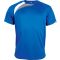 PA436 unisex rövid ujjú kereknyakú sportpóló színes panelekkel Proact, Sporty Royal Blue/White/Storm Grey-2XL