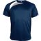 PA436 unisex rövid ujjú kereknyakú sportpóló színes panelekkel Proact, Sporty Navy/White/Storm Grey-M