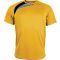 PA436 unisex rövid ujjú kereknyakú sportpóló színes panelekkel Proact, Sporty Yellow/Black/Storm Grey-M