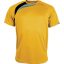 PA436 unisex rövid ujjú kereknyakú sportpóló színes panelekkel Proact, Sporty Yellow/Black/Storm Grey-S