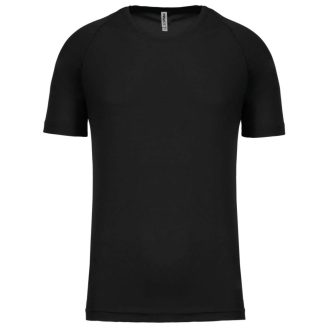   PA438 férfi környakas raglános rövid ujjú sportpóló Proact, Black-3XL