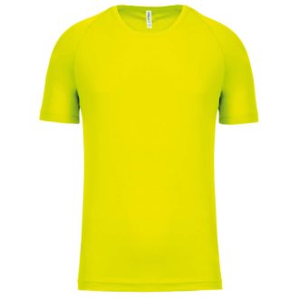   PA438 férfi környakas raglános rövid ujjú sportpóló Proact, Fluorescent Yellow-3XL