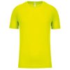 PA438 férfi környakas raglános rövid ujjú sportpóló Proact, Fluorescent Yellow-XS