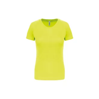   PA439 Női környakas raglános rövid ujjú sportpóló Proact, Fluorescent Yellow-S