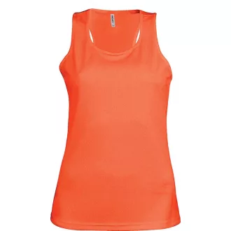   PA442 Női sporthátú ujjatlan sporttrikó Proact, Fluorescent Orange-XL