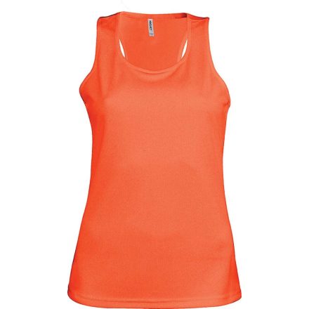 PA442 Női sporthátú ujjatlan sporttrikó Proact, Fluorescent Orange-XL