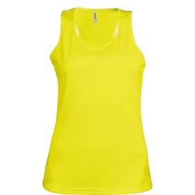   PA442 Női sporthátú ujjatlan sporttrikó Proact, Fluorescent Yellow-XS