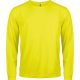PA443 férfi hosszú ujjú kereknyakú sportpóló Proact, Fluorescent Yellow-M