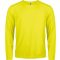 PA443 férfi hosszú ujjú kereknyakú sportpóló Proact, Fluorescent Yellow-S