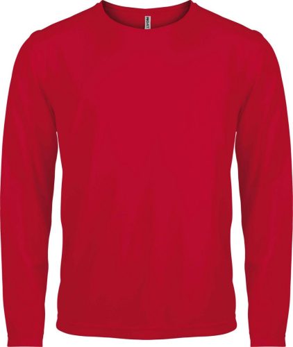 PA443 férfi hosszú ujjú kereknyakú sportpóló Proact, Red-2XL