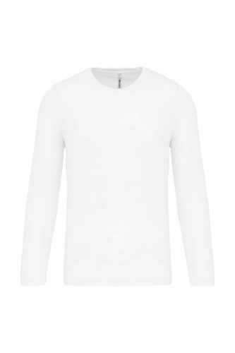 PA443 férfi hosszú ujjú kereknyakú sportpóló Proact, White-2XL