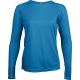 PA444 Női hosszú ujjú kereknyakú sportpóló Proact, Aqua Blue-S
