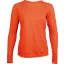 PA444 Női hosszú ujjú kereknyakú sportpóló Proact, Fluorescent Orange-XS