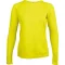PA444 Női hosszú ujjú kereknyakú sportpóló Proact, Fluorescent Yellow-M