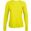 PA444 Női hosszú ujjú kereknyakú sportpóló Proact, Fluorescent Yellow-M