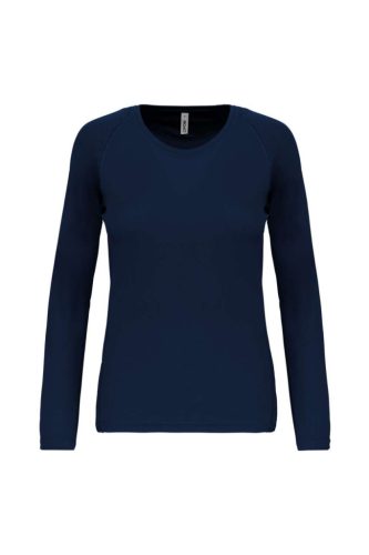 PA444 Női hosszú ujjú kereknyakú sportpóló Proact, Sporty Navy-L
