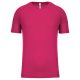PA445 rövid ujjú kereknyakú gyerek sportpóló Proact, Fuchsia-10/12