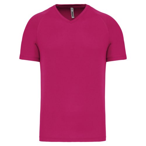 PA476 V-nyakú férfi rövid ujjú sportpóló Proact, Fuchsia-M