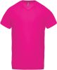 PA476 V-nyakú férfi rövid ujjú sportpóló Proact, Fuchsia-XS