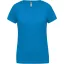PA477 Női rövid ujjú V-nyakú sportpóló Proact, Aqua Blue-M