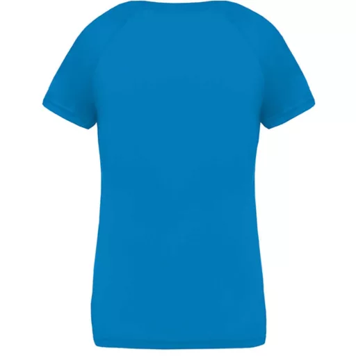 PA477 Női rövid ujjú V-nyakú sportpóló Proact, Aqua Blue-M