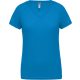 PA477 Női rövid ujjú V-nyakú sportpóló Proact, Aqua Blue-XL