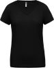 PA477 Női rövid ujjú V-nyakú sportpóló Proact, Black-L
