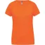 PA477 Női rövid ujjú V-nyakú sportpóló Proact, Fluorescent Orange-S