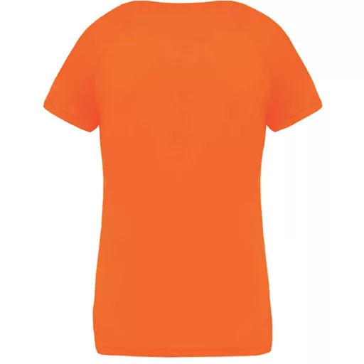 PA477 Női rövid ujjú V-nyakú sportpóló Proact, Fluorescent Orange-XS