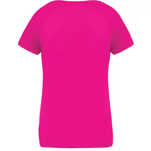 PA477 Női rövid ujjú V-nyakú sportpóló Proact, Fuchsia-L