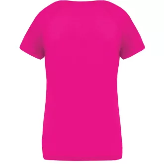   PA477 Női rövid ujjú V-nyakú sportpóló Proact, Fuchsia-XS