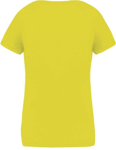 PA477 Női rövid ujjú V-nyakú sportpóló Proact, Fluorescent Yellow-XS
