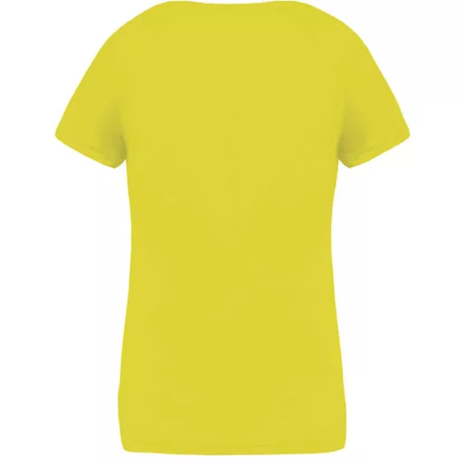 PA477 Női rövid ujjú V-nyakú sportpóló Proact, Fluorescent Yellow-XS