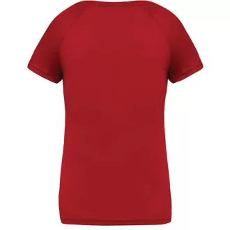 PA477 Női rövid ujjú V-nyakú sportpóló Proact, Red-XS