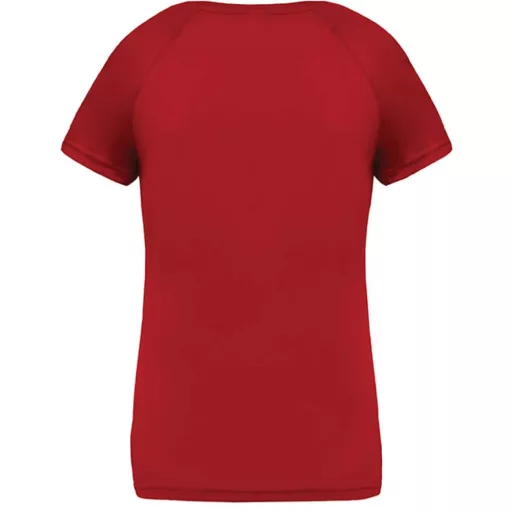 PA477 Női rövid ujjú V-nyakú sportpóló Proact, Red-XS