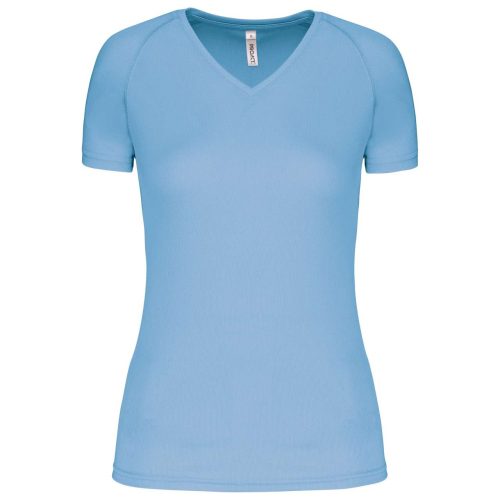 PA477 Női rövid ujjú V-nyakú sportpóló Proact, Sky Blue-XL