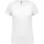 PA477 Női rövid ujjú V-nyakú sportpóló Proact, White-L