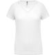 PA477 Női rövid ujjú V-nyakú sportpóló Proact, White-XL