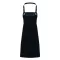PR123 hosszú kötény zsebbel és patentos nyakpánttal Premier, Black/Black-U