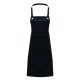 PR123 hosszú kötény zsebbel és patentos nyakpánttal Premier, Black/Black-U