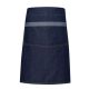 PR128 középhosszú derekas kötény kontrasztos zsebszéllel Premier, Indigo Denim-U