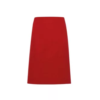   PR131 vastag pamutvászon rövid kötény 90 cm-es derékpántokkal Premier, Red-U