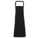 PR132 hosszú pamut twill kötény három zsebbel Premier, Black-U