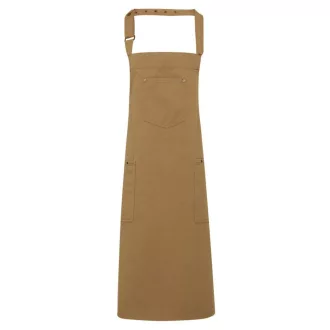   PR132 hosszú pamut twill kötény három zsebbel Premier, Khaki-U