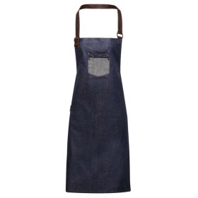   PR136 vízlepergető felületü hosszú farmer kötény Premier, Indigo Denim-U