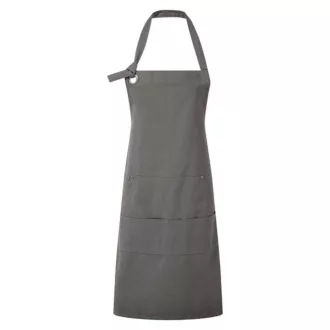  PR137 vastag hosszú pamutvászon kötény négy zsebbel Premier, Dark Grey-U