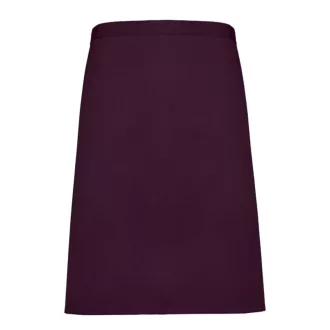   PR151 COLOURS félhosszú kötény, 90 cm hosszú megkötő pántokkal Premier, Aubergine-U