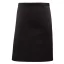 PR151 COLOURS félhosszú kötény, 90 cm hosszú megkötő pántokkal Premier, Black-U
