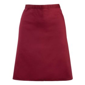   PR151 COLOURS félhosszú kötény, 90 cm hosszú megkötő pántokkal Premier, Burgundy-U