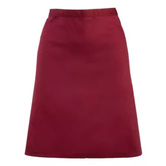   PR151 COLOURS félhosszú kötény, 90 cm hosszú megkötő pántokkal Premier, Burgundy-U